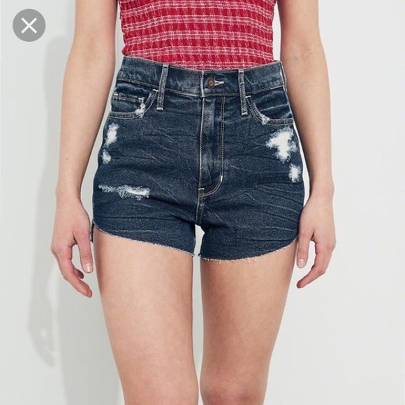 Hollister Pants - Hollister Ultra High Rise Distressed Short Short